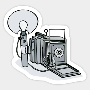 Press Camera With Bulb Flash Sticker